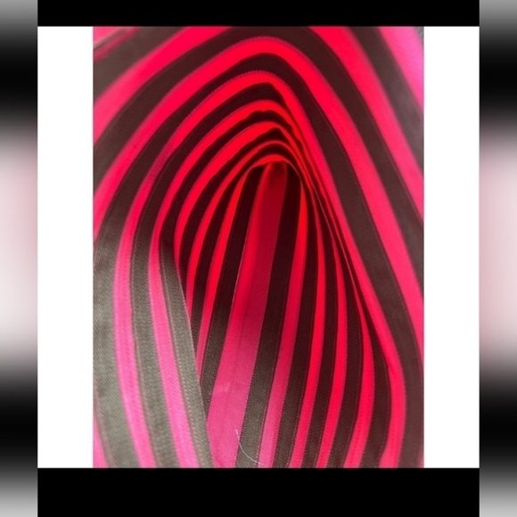 Zip It Cabana Medium 2 Handle Zipper Reusable Tote Bag Fuschia and Dark B… - Picture 14 of 16